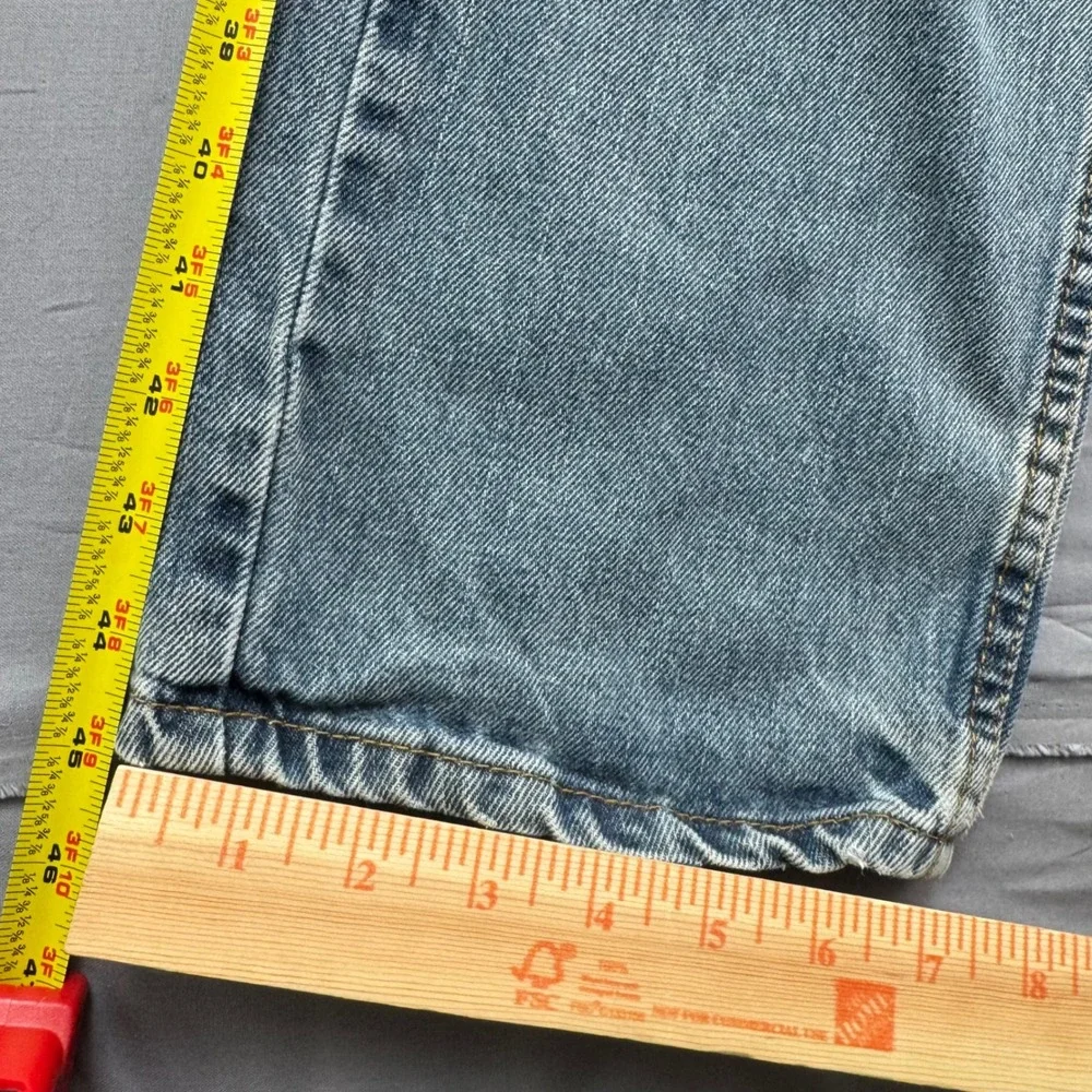 Levis 505 Regular Fit Straight Leg‎ Jeans Light Wash Blue Denim 34x36 Mens